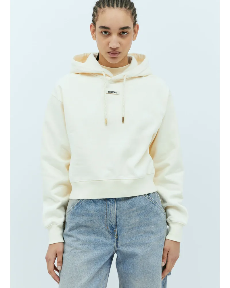 Jacquemus Le Hoodie Gro Grain weathirt Beige