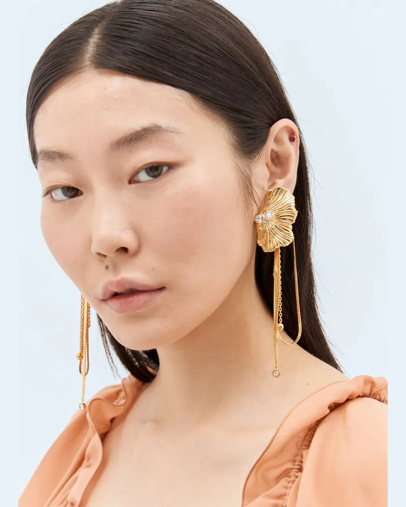 Chloé Flowers Earrings Gold