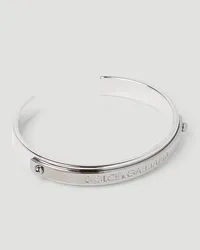 Dolce & Gabbana Engraved Logo Bracelet Silver