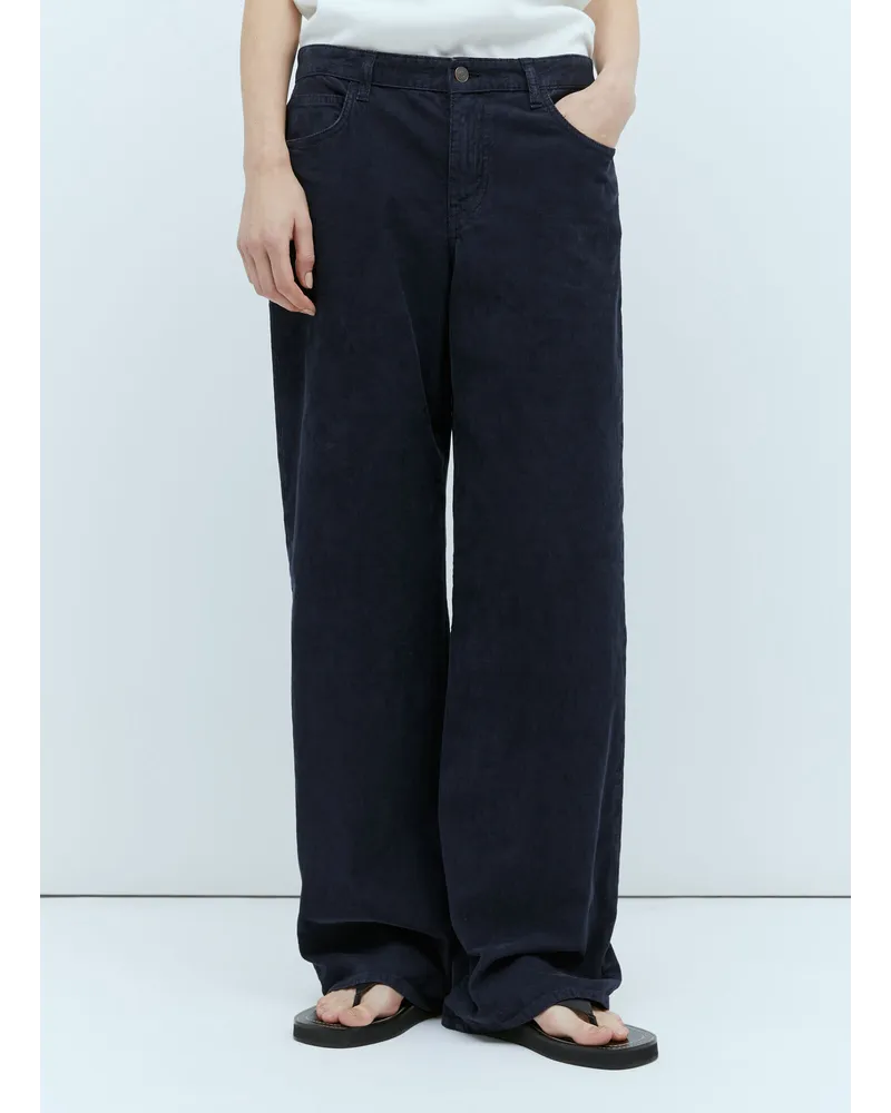 The Row Eglitta Corduroy Pants Blue