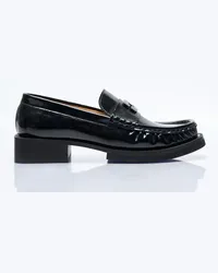 Ganni Butterfly Logo Patent Loafers Black