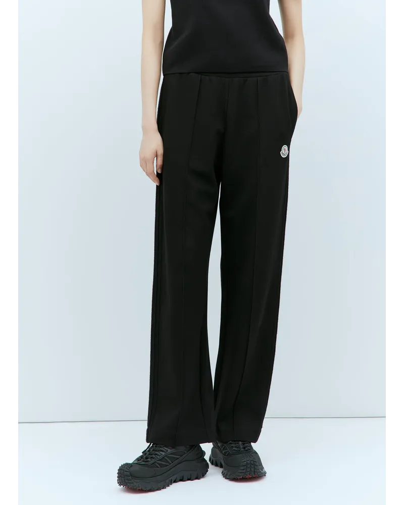 Moncler Logo Patch Track Pants Black