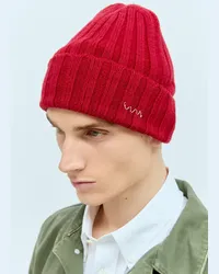 Visvim Wool Beanie Hat Red