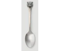 Set Of Two Tiger Dessert Spoons