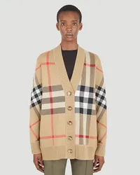 Burberry Caragh Check Cardigan Beige