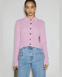 Our Legacy Mazzy Polo Knit Cardigan Pink