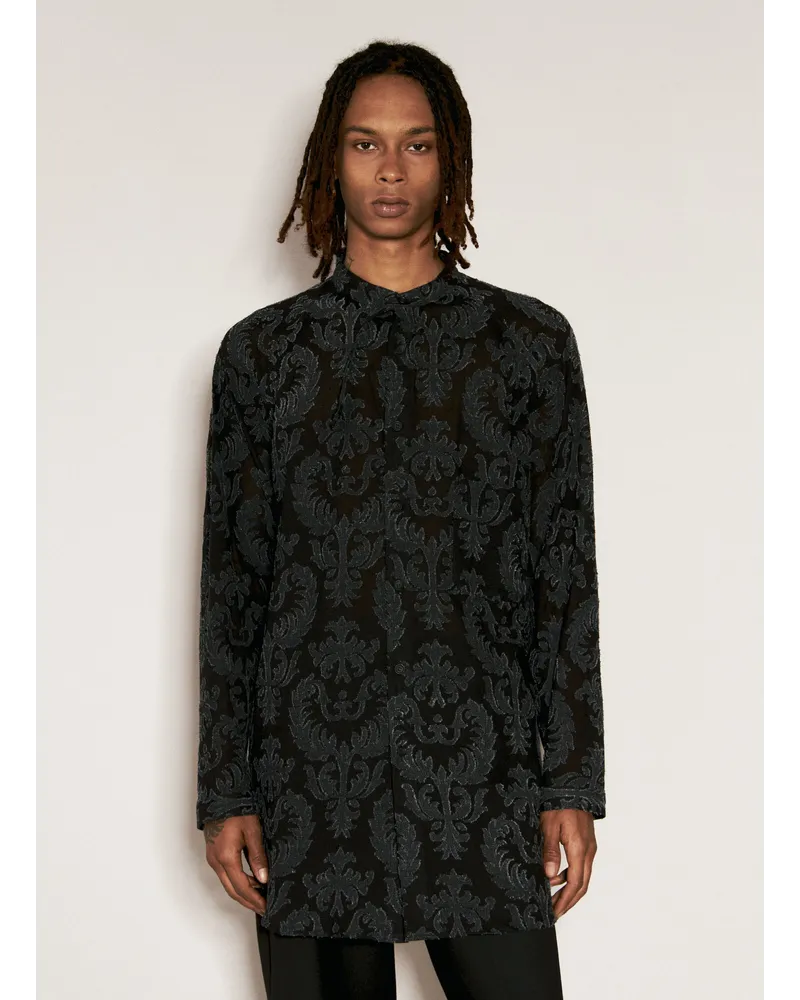 Yohji Yamamoto India Pattern Shirt Black