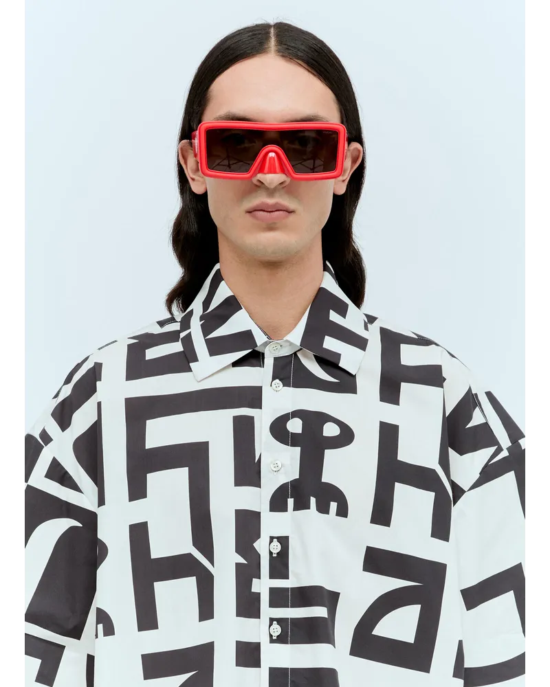 Walter van Beirendonck Ufo Sunglasses Red