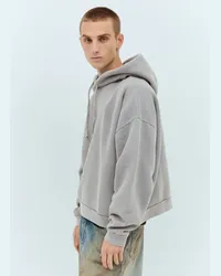 Acne Studios Logo Patch Hooded Sweatshirt Grey