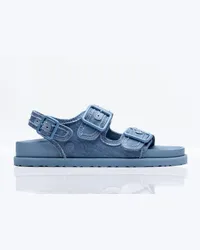 Birkenstock Milano Stone Washed Denim Sandals Blue