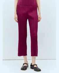 Issey Miyake Pleated Pants Burgundy