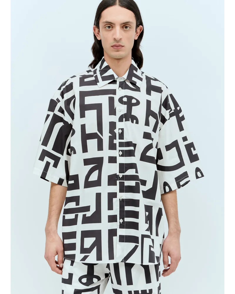 Walter van Beirendonck Oversized Star Shirt White