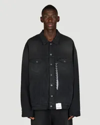 Balenciaga Size Sticker Denim Jacket Black