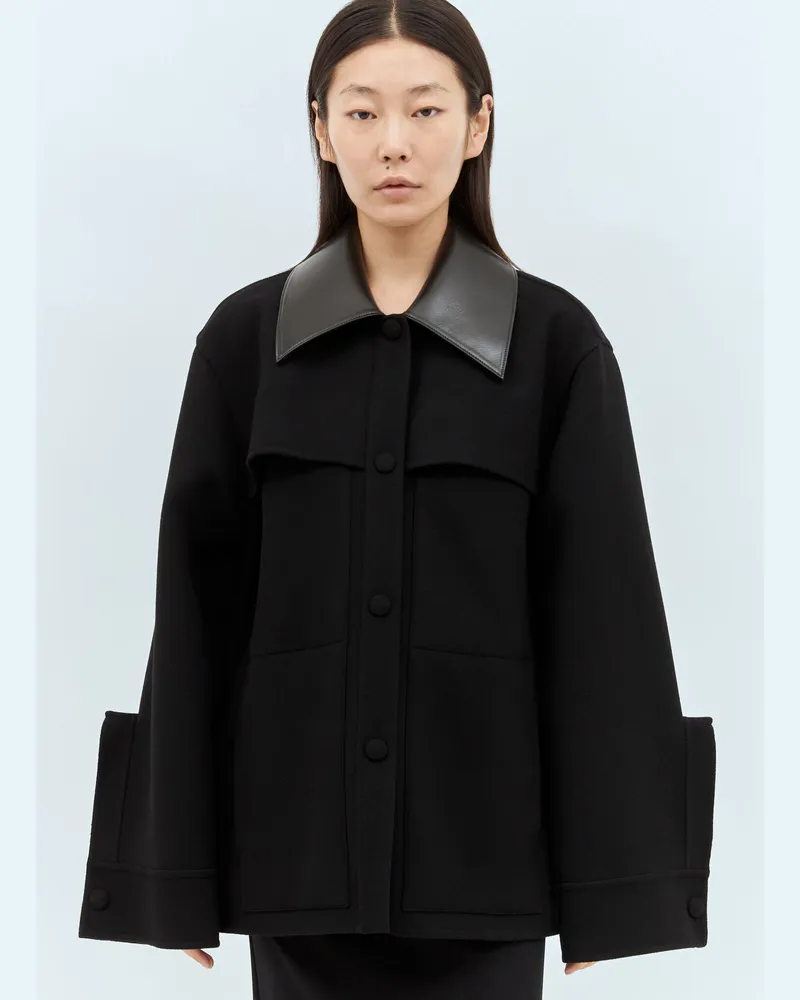 Jil Sander Wool Overshirt Black