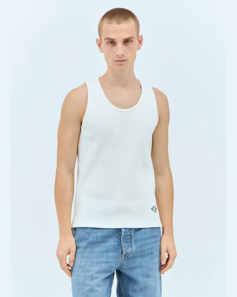 Bottega Veneta Rib Jersey Tank Top White