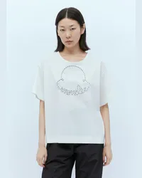 Moncler Shoe Lace Logo Top White