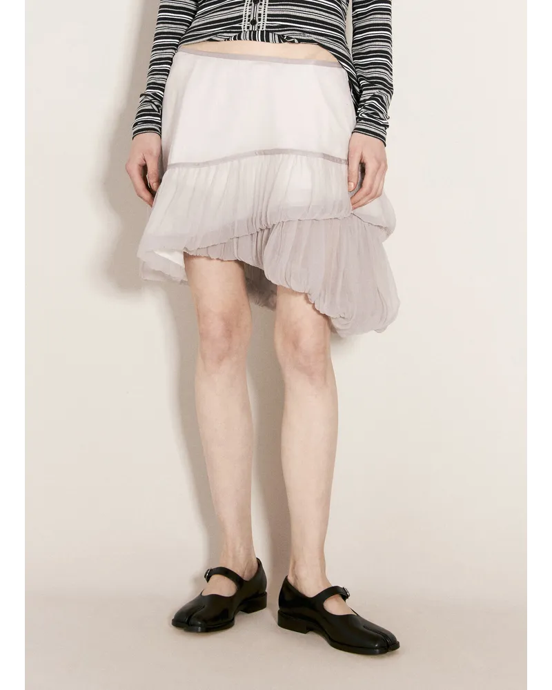 KIKO KOSTADINOV Diagonal Gathered Skirt Grey