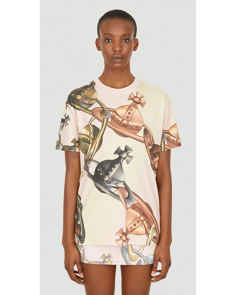 Vivienne Westwood Orb Print T Beige