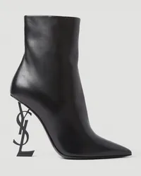 Saint Laurent Opyum Logo High Heeled Boots Black