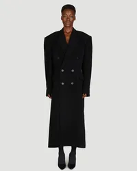 Balenciaga Cinched Coat Black