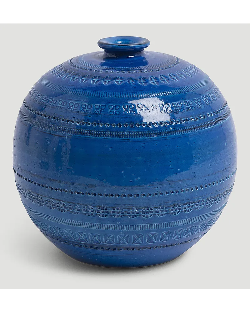 BITOSSI CERAMICHE Rimini Bowl Vase Blue