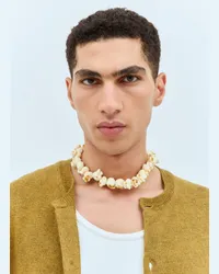 Acne Studios Popcorn Necklace White