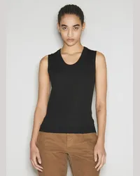 Saint Laurent Cassandre Wool Tank Top Black