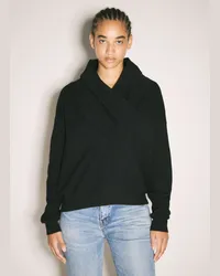 Saint Laurent V Neck Sweatshirt Black