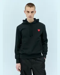 Comme des Garçons Logo Patch Hooded Sweatshirt Black