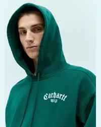 Carhartt WIP Hooded Onyx Script Sweatshirt Green