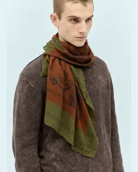 Acne Studios Print Light Wool Scarf Orange