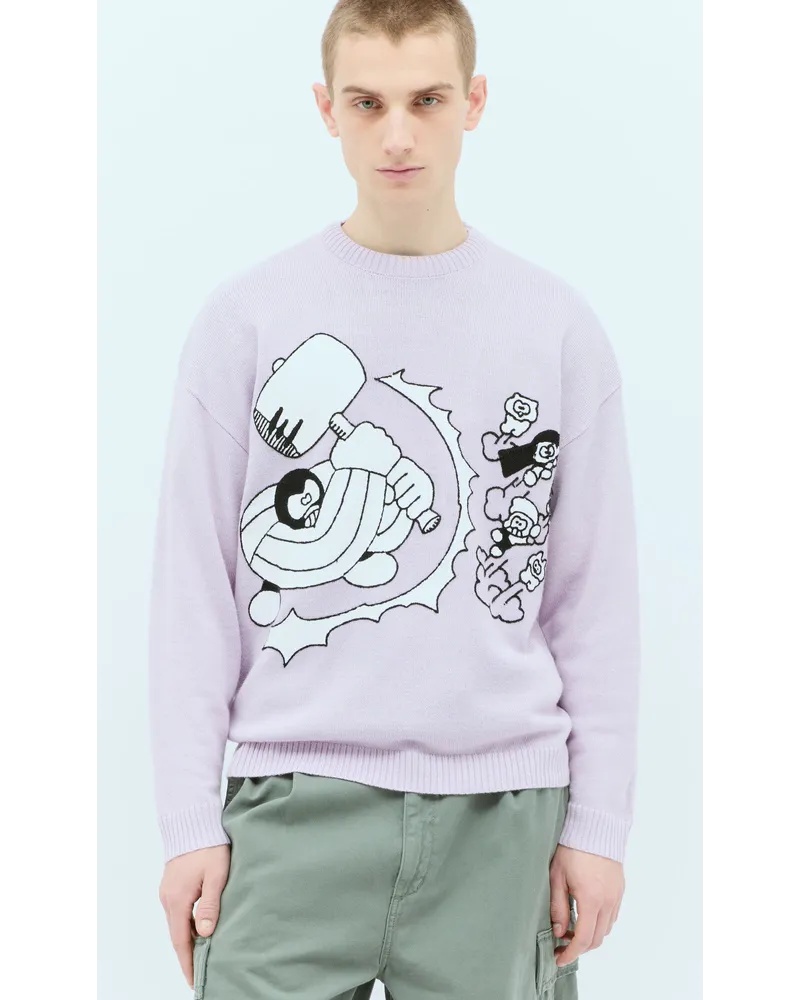 Brain Dead Hammer Sweater Lilac