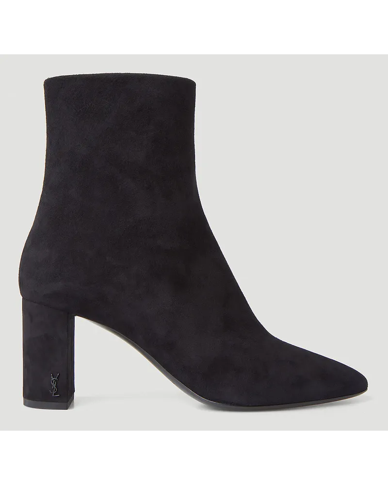 Saint Laurent Lou Ankle Boots Black