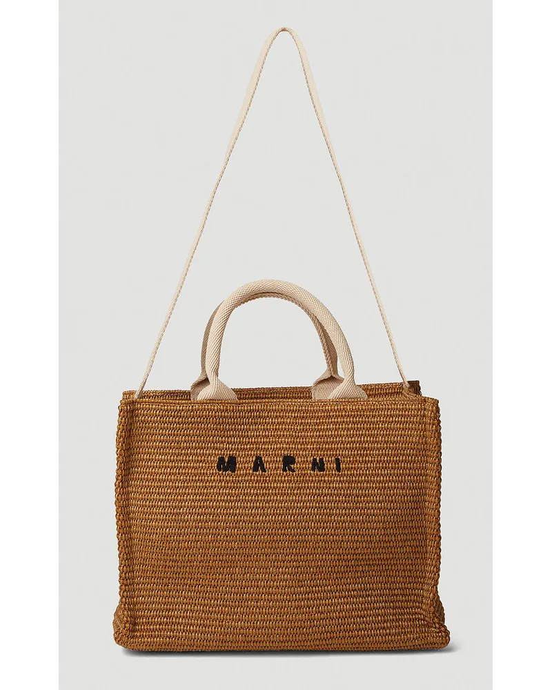 Marni Small Basket Tote Bag Brown