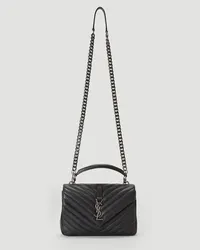 Saint Laurent College Medium Shoulder Bag Black