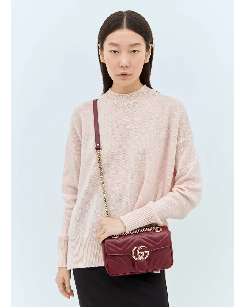 Gucci Gg Marmont Mini Shoulder Bag Burgundy