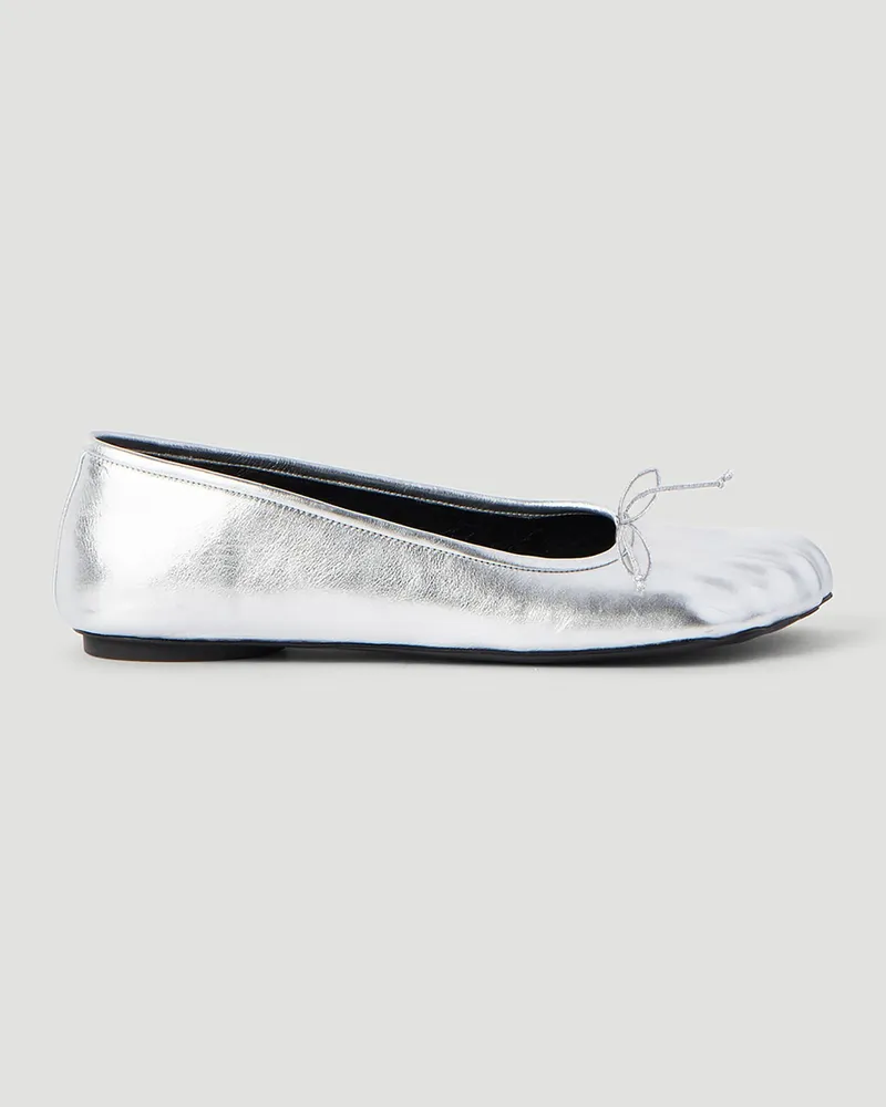 Balenciaga Fetish Anatomic Ballerina Flats Silver