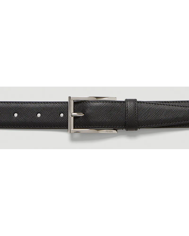 Prada Saffiano Leather Belt Black