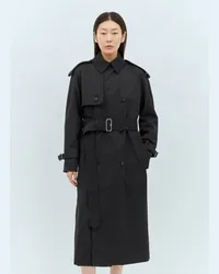 Burberry Long Wool Trench Coat Grey