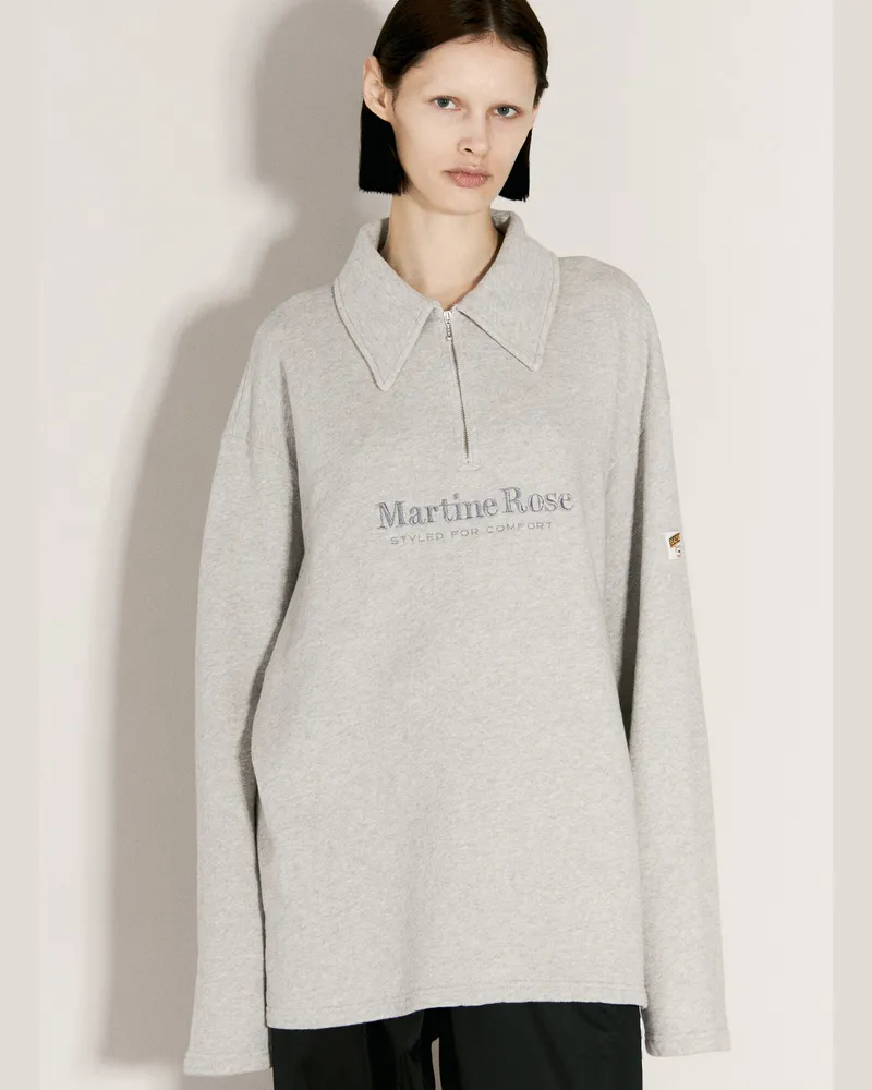 Martine Rose Logo Embroidery Zip Grey