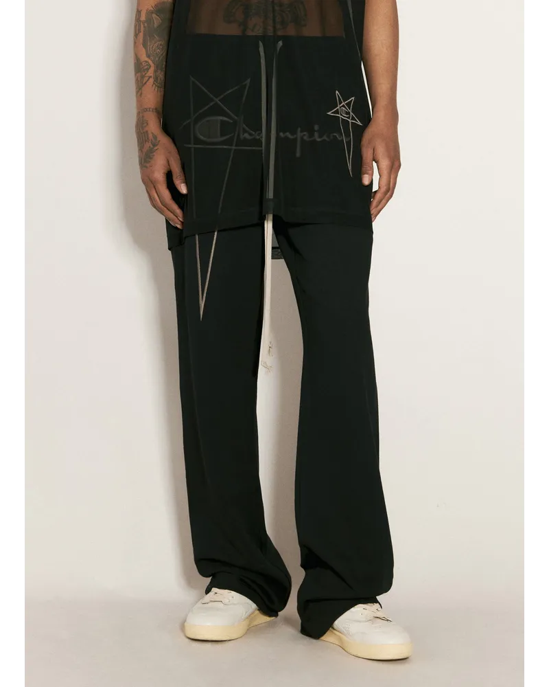 Rick Owens Dietrich Drawstring Track Pants Black