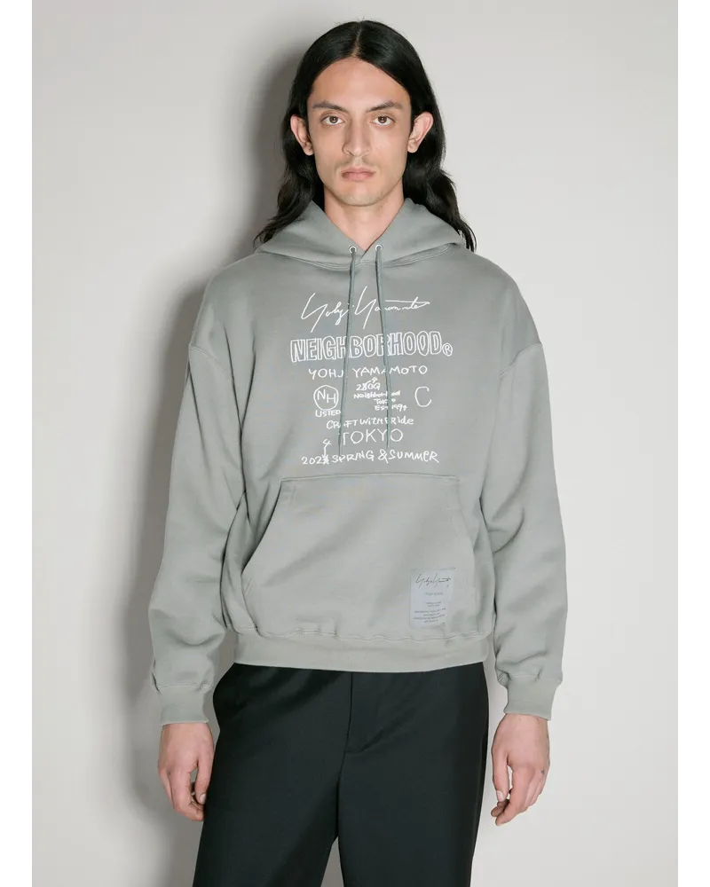 Yohji Yamamoto Neighborhood Hooded Sweatshirt Grey