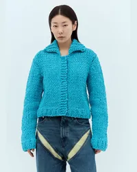 J.W.Anderson Chenille Cardigan Blue