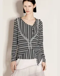 KIKO KOSTADINOV Double Jersey Striped Top Black