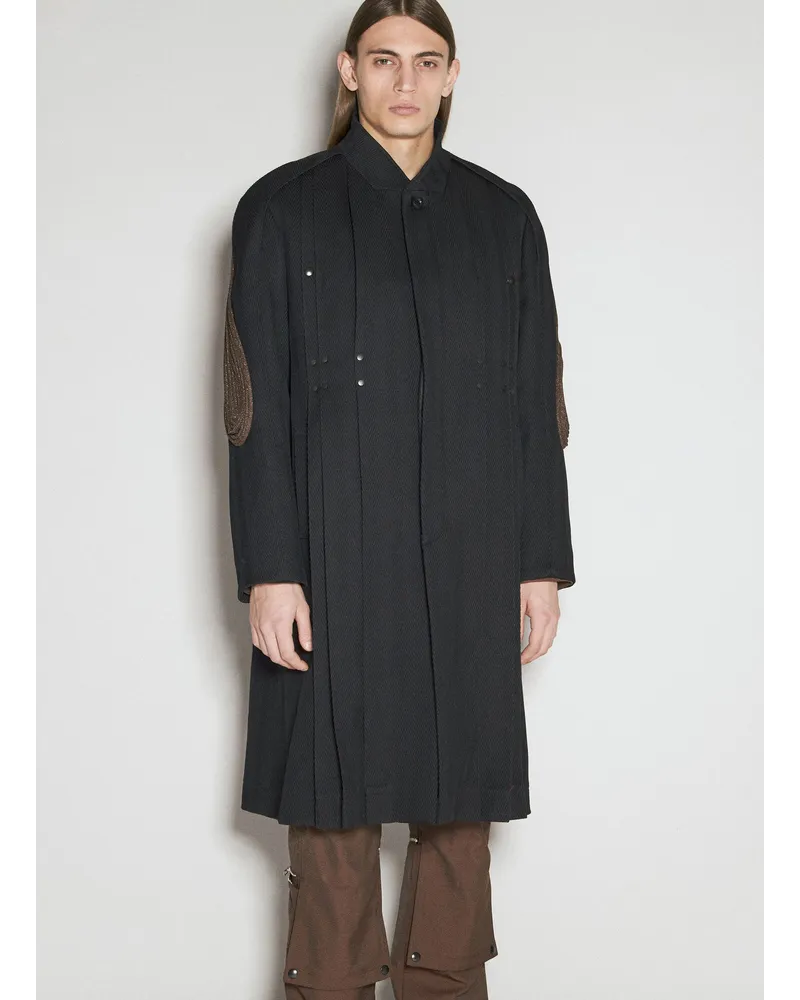 KIKO KOSTADINOV Deultum Pleated Coat Black