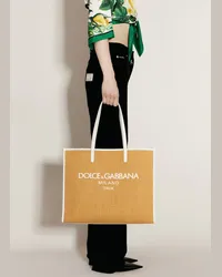 Dolce & Gabbana Large Logo Tote Bag Brown