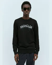 Moncler Logo Print Sweatshirt Black