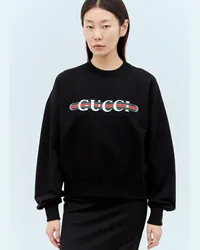 Gucci Logo Print Sweatshirt Black