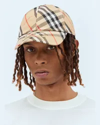 Burberry Check Baseball Cap Beige