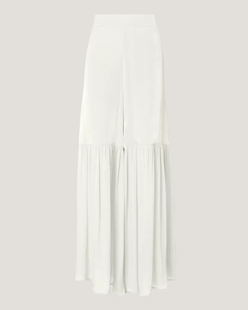Genny Wide ruched pants White